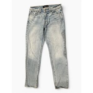 Abercrombie & Fitch Vintage Stretch Straight Jeans 31x30‎ Distressed Light Wash